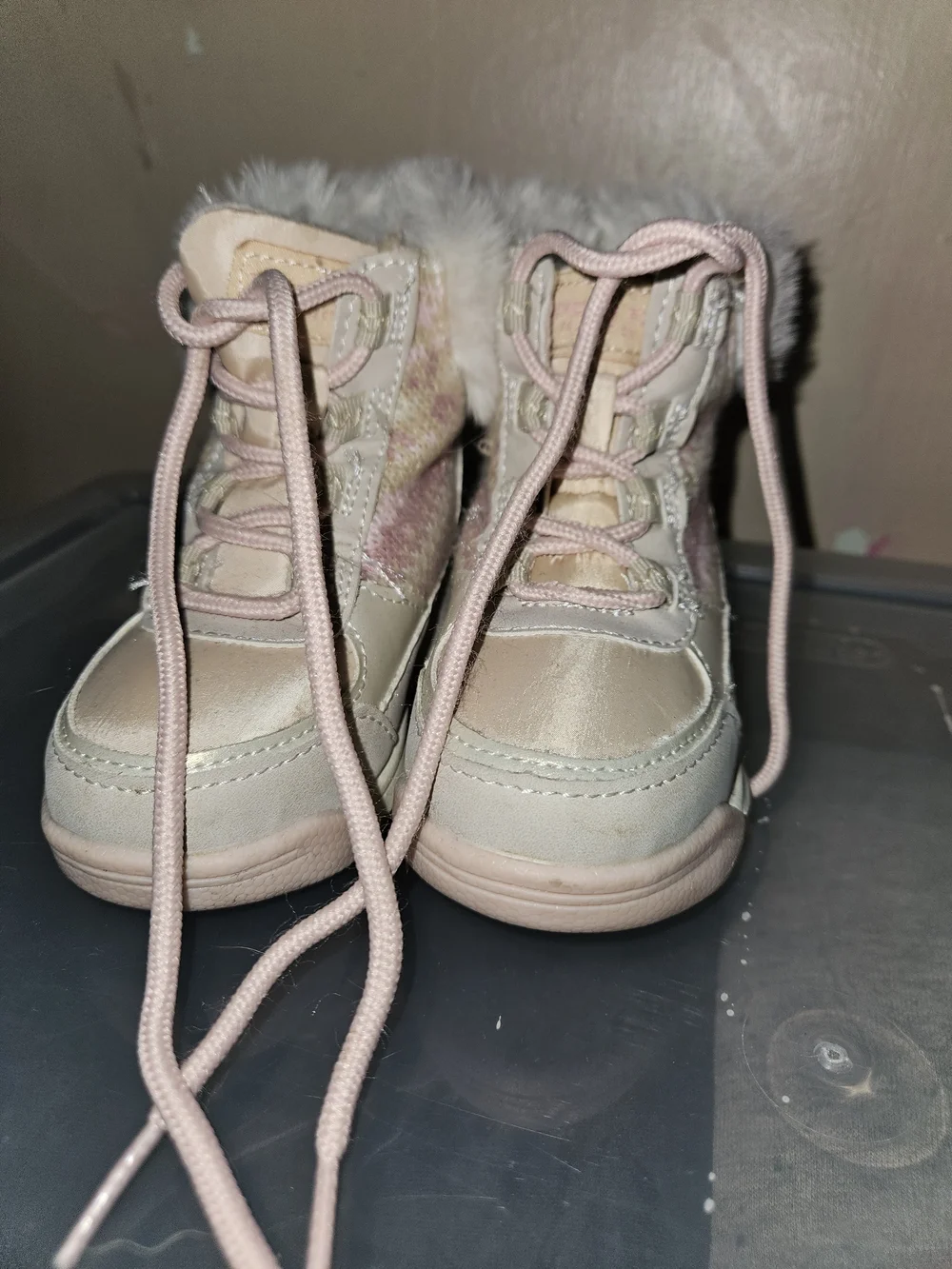 Girls' Pink Faux-Fur Winter Ankle Boots - Kids Shoes